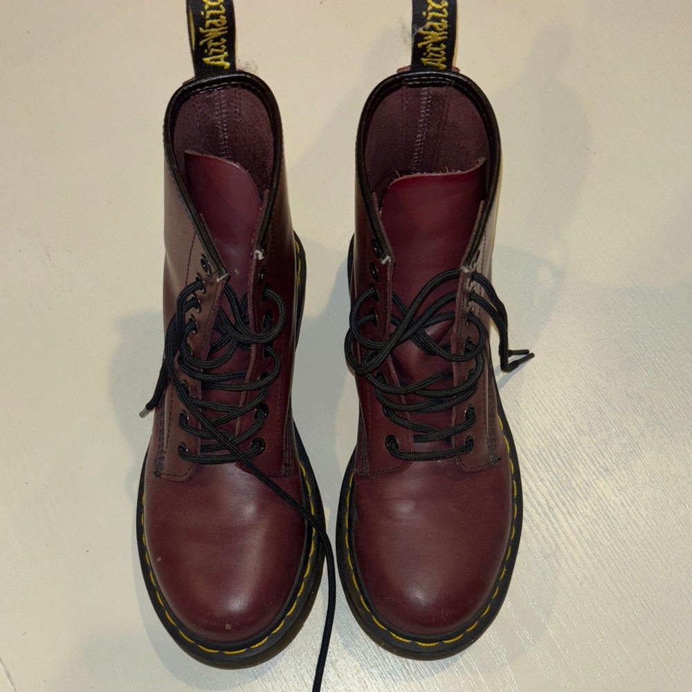 Vintage Dr. Martens Women's Cherry Red Combat Boots